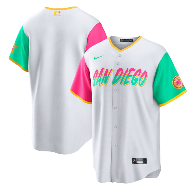 Men's San Diego Padres Blank 2022 White City Connect Cool Base Stitched Jersey Men's San Diego Padres Blank 2022 White City Connect Cool Base Stitched Jersey